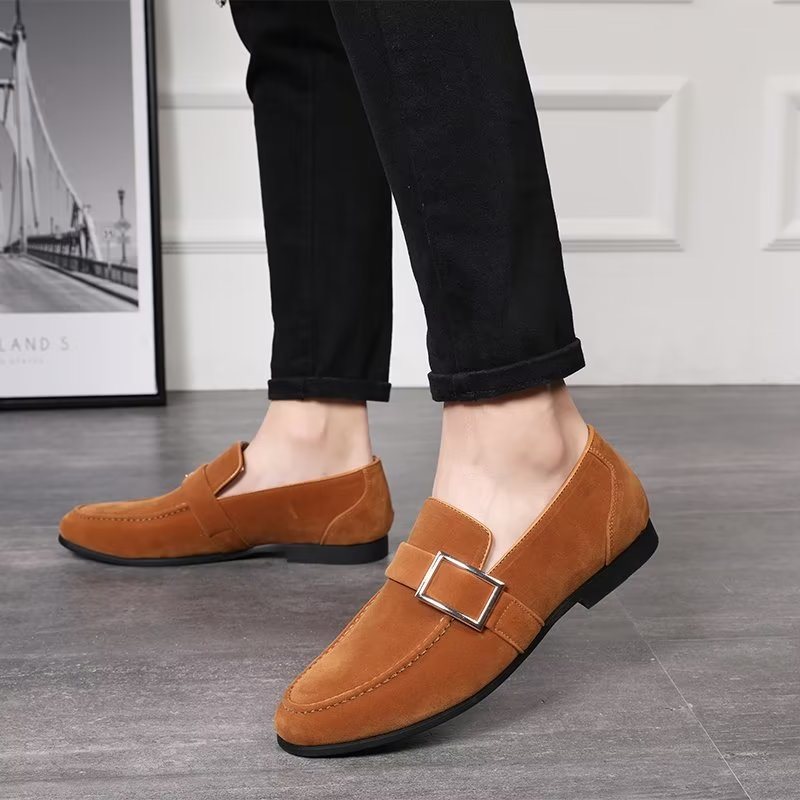 Ανδρικά Loafers Modish Ανάγλυφα Slip-on - Καφέ