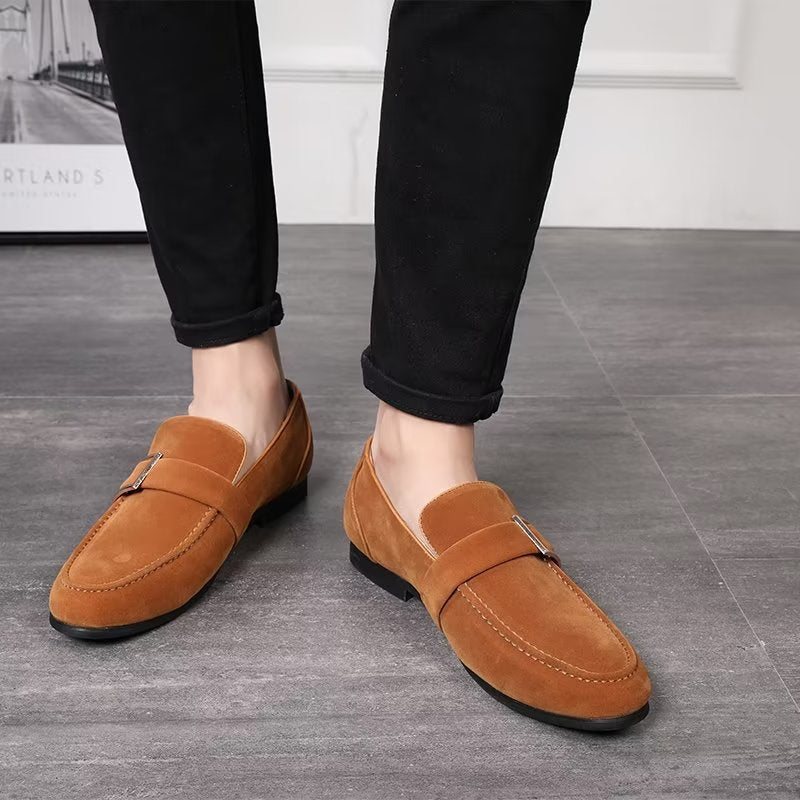 Ανδρικά Loafers Modish Ανάγλυφα Slip-on - Καφέ