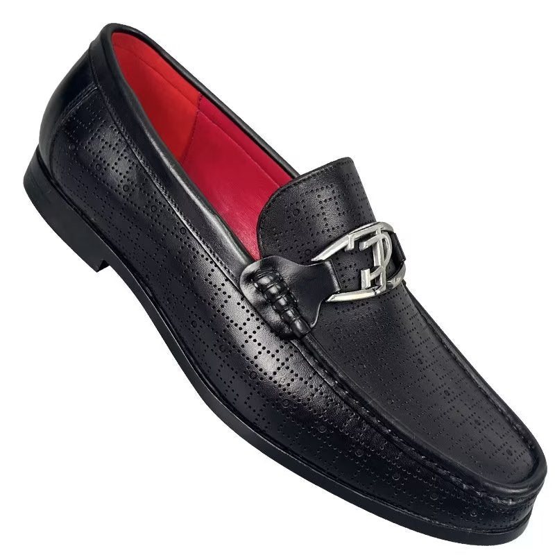 Ανδρικά Loafers Modish Από Γνήσιο Δέρμα Slip On - Μαύρο