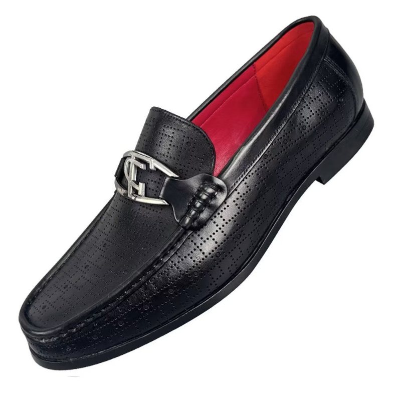 Ανδρικά Loafers Modish Από Γνήσιο Δέρμα Slip On - Μαύρο