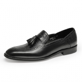 Ανδρικά Loafers Retro Chic Exotic Tassel Leather Brogue