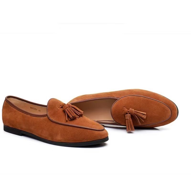 Ανδρικά Loafers Slip-on Suede - Καφές