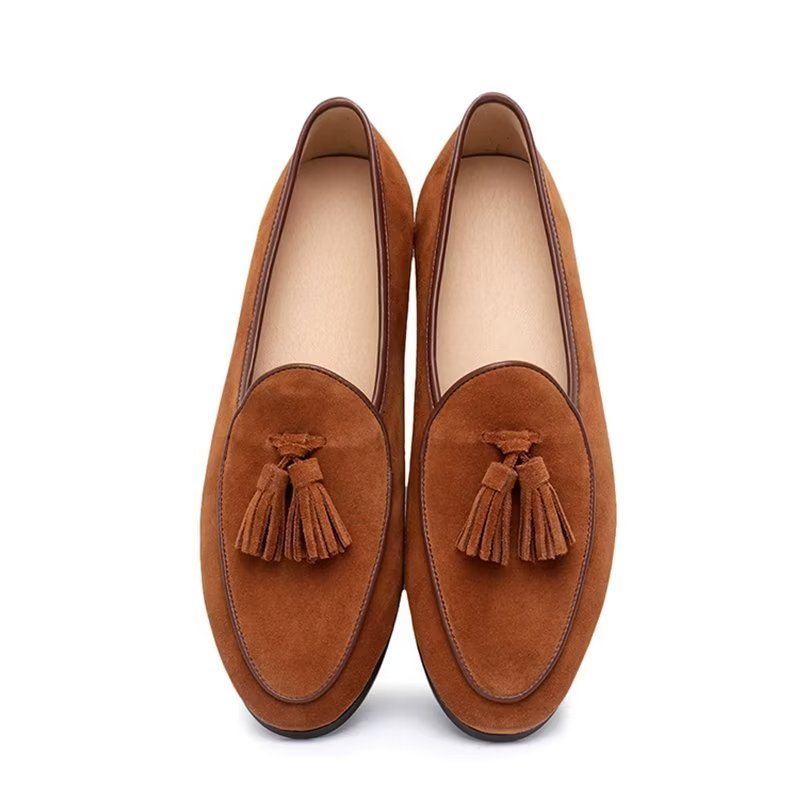 Ανδρικά Loafers Slip-on Suede - Καφές