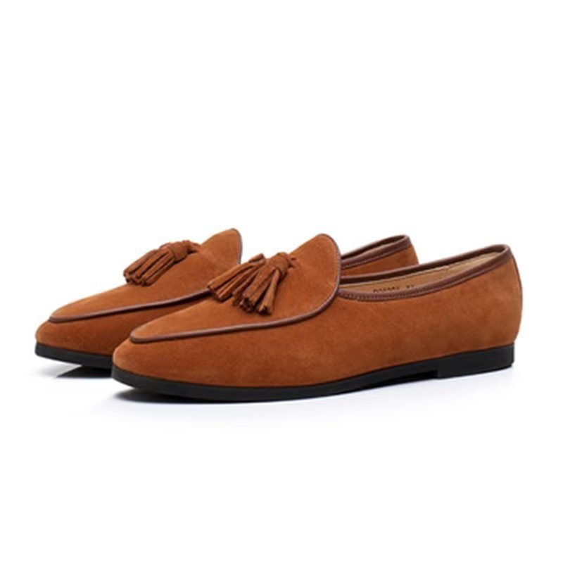 Ανδρικά Loafers Slip-on Suede - Καφές