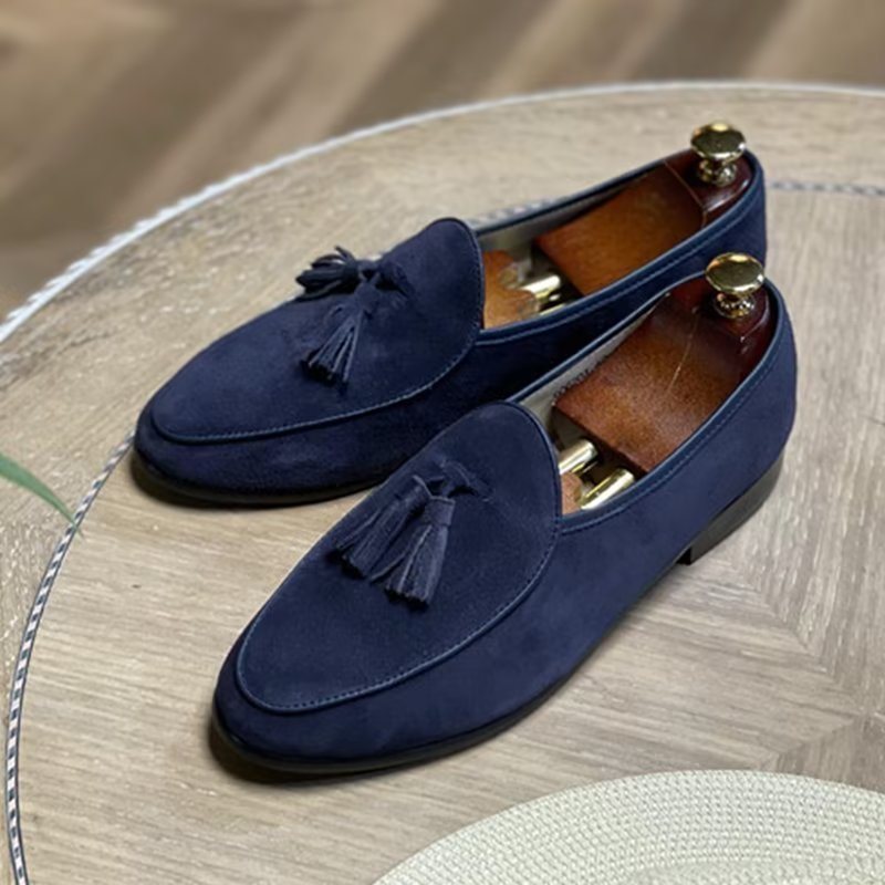 Ανδρικά Loafers Slip-on Suede - Μπλε