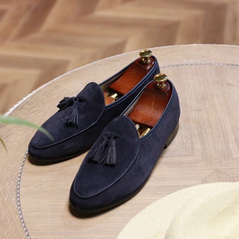 Ανδρικά Loafers Slip-on Suede - Μπλε