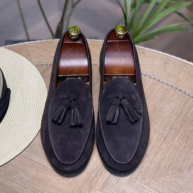 Ανδρικά Loafers Slip-on Suede - Μπλε