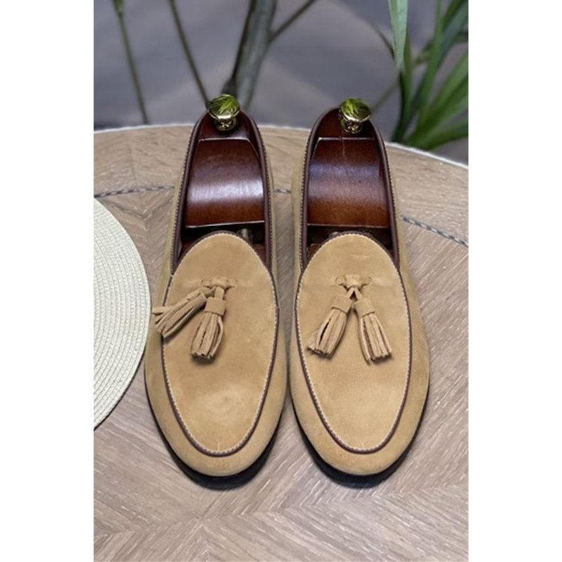 Ανδρικά Loafers Slip-on Suede - Χακί