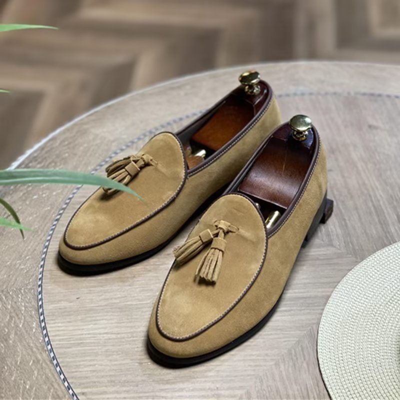 Ανδρικά Loafers Slip-on Suede - Χακί