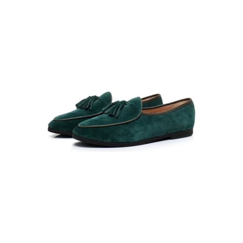 Ανδρικά Loafers Slip-on Suede - Πράσινο