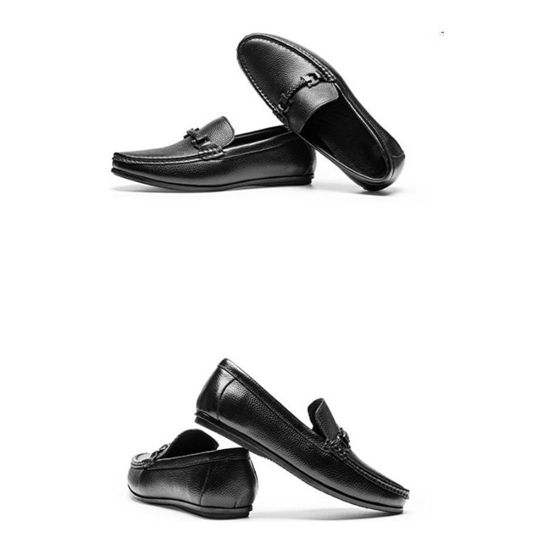 Ανδρικά Loafers Weavingluxe Leather Slip On - Μαύρο 1