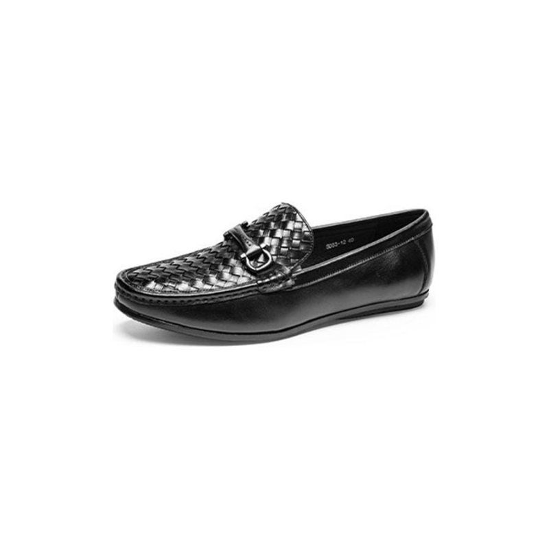 Ανδρικά Loafers Weavingluxe Leather Slip On - Μαύρο 2