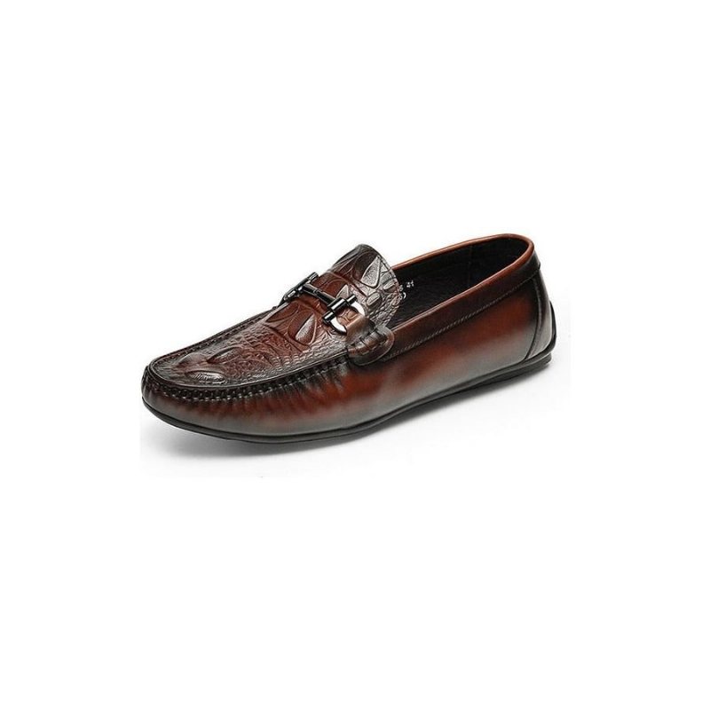 Ανδρικά Loafers Αδιάβροχα Slip On Δερμάτινα - Κόκκινο