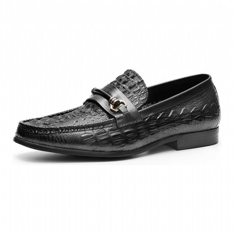 Ανδρικά Loafers Εξωτικά Δερμάτινα Oxford - Μαύρο 