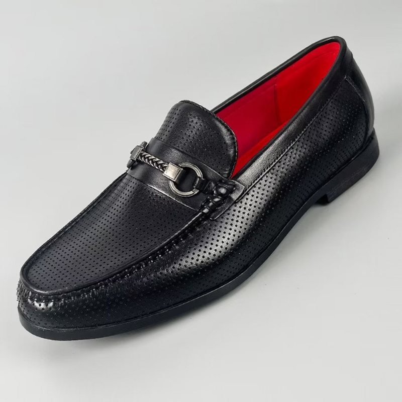 Ανδρικά Loafers Κομψά Slip On Από Γνήσιο Δέρμα - Μαύρο