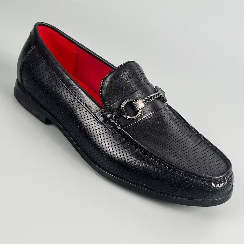 Ανδρικά Loafers Κομψά Slip On Από Γνήσιο Δέρμα - Μαύρο