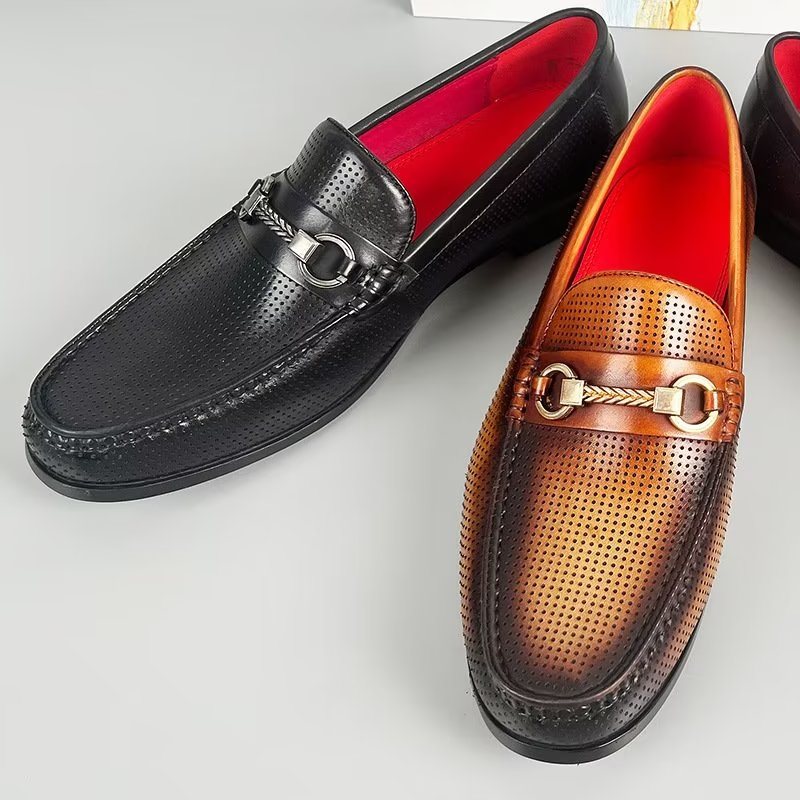 Ανδρικά Loafers Κομψά Slip On Από Γνήσιο Δέρμα - Μαύρο