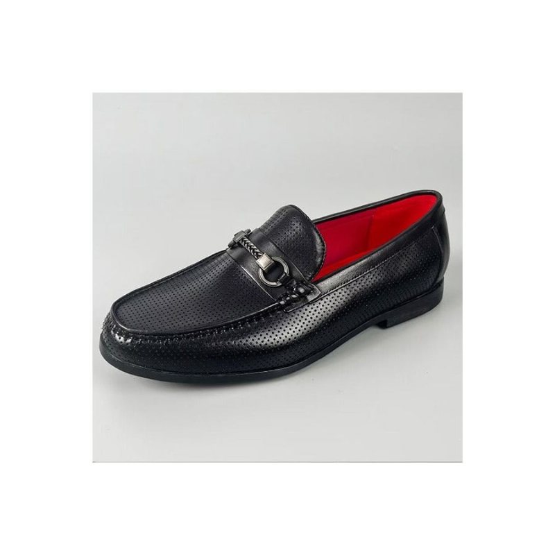 Ανδρικά Loafers Κομψά Slip On Από Γνήσιο Δέρμα - Μαύρο