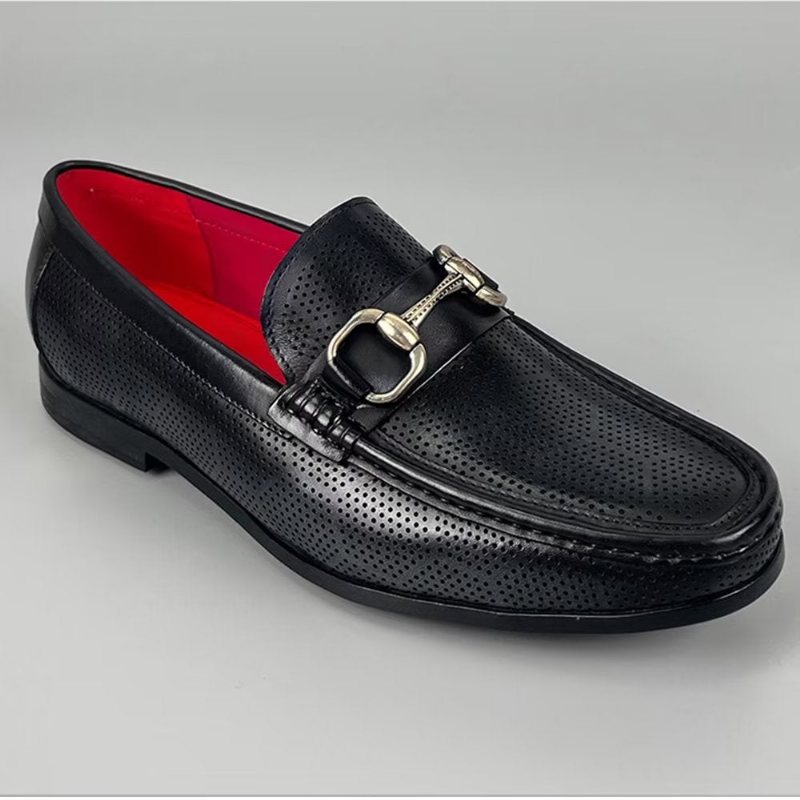 Ανδρικά Loafers Κομψά Slip On Από Γνήσιο Δέρμα - Μαύρο