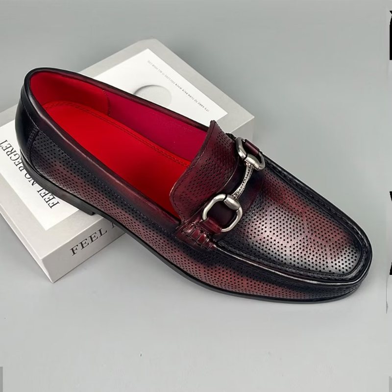 Ανδρικά Loafers Κομψά Slip On Από Γνήσιο Δέρμα - Καφέ