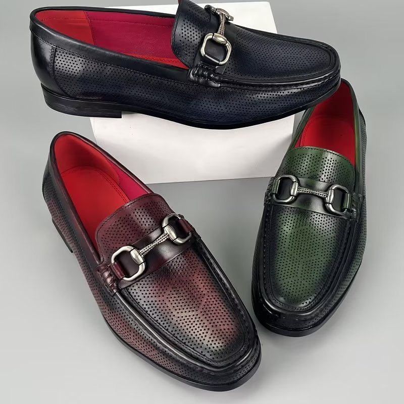 Ανδρικά Loafers Κομψά Slip On Από Γνήσιο Δέρμα - Καφέ