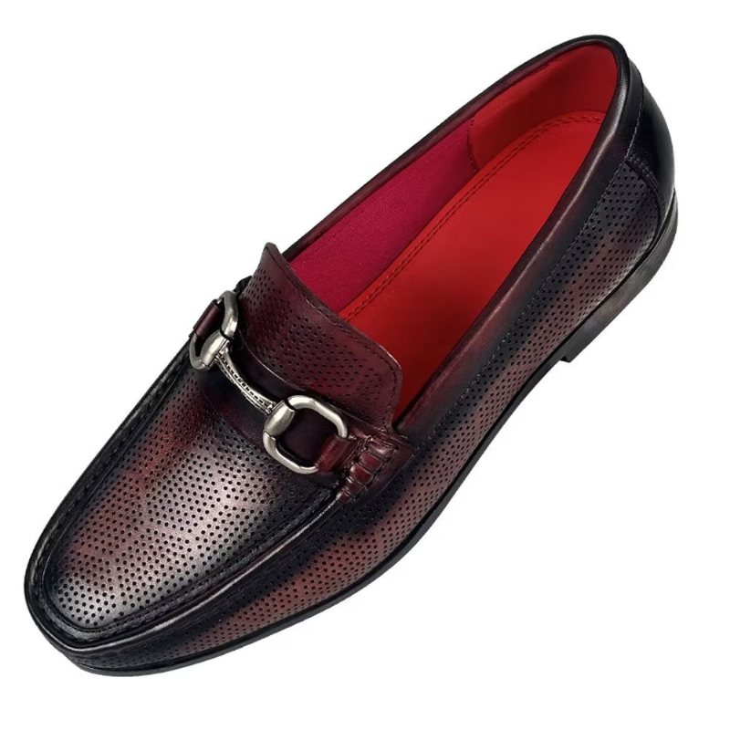 Ανδρικά Loafers Κομψά Slip On Από Γνήσιο Δέρμα - Καφέ