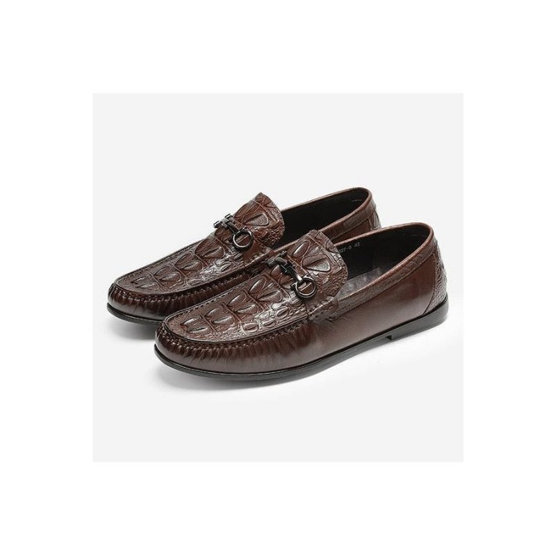 Ανδρικά Loafers Κομψά Slip-on Δερμάτινα - Καφές