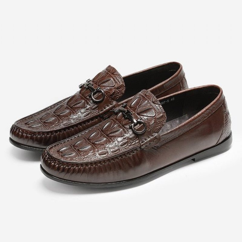 Ανδρικά Loafers Κομψά Slip-on Δερμάτινα - Καφές