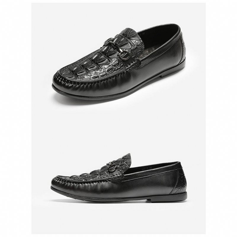 Ανδρικά Loafers Κομψά Slip-on Δερμάτινα - Μαύρο