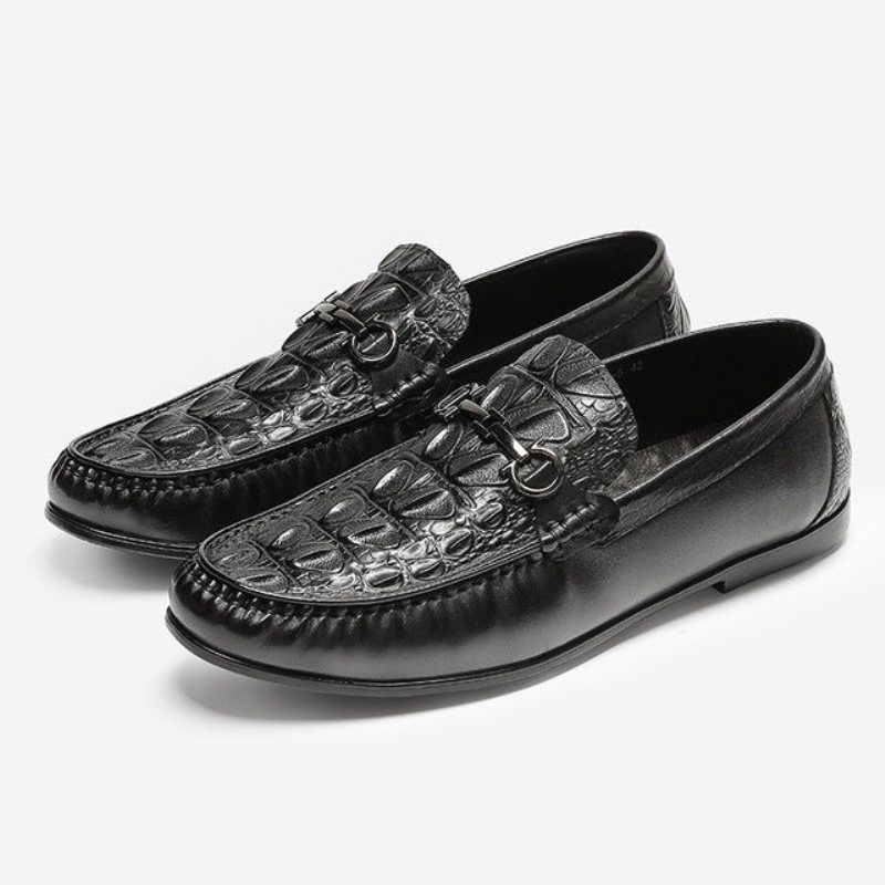 Ανδρικά Loafers Κομψά Slip-on Δερμάτινα - Μαύρο