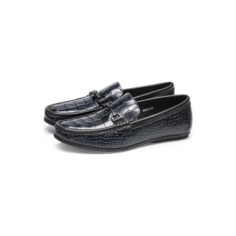 Ανδρικά Loafers Πολυτέλεια Alligator Print Leather Penny - Μπλε