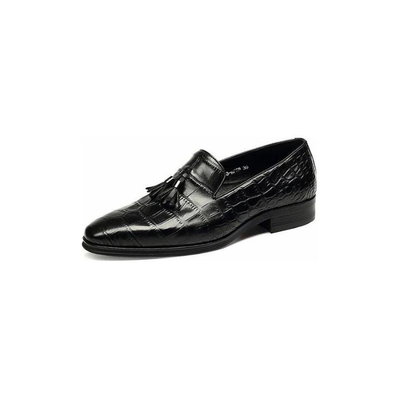 Ανδρικά Loafers Πολυτέλεια Alligator Tassel Slip-on - Μαύρο