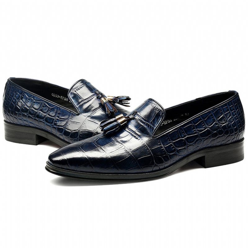 Ανδρικά Loafers Πολυτέλεια Alligator Tassel Slip-on - Μπλε 