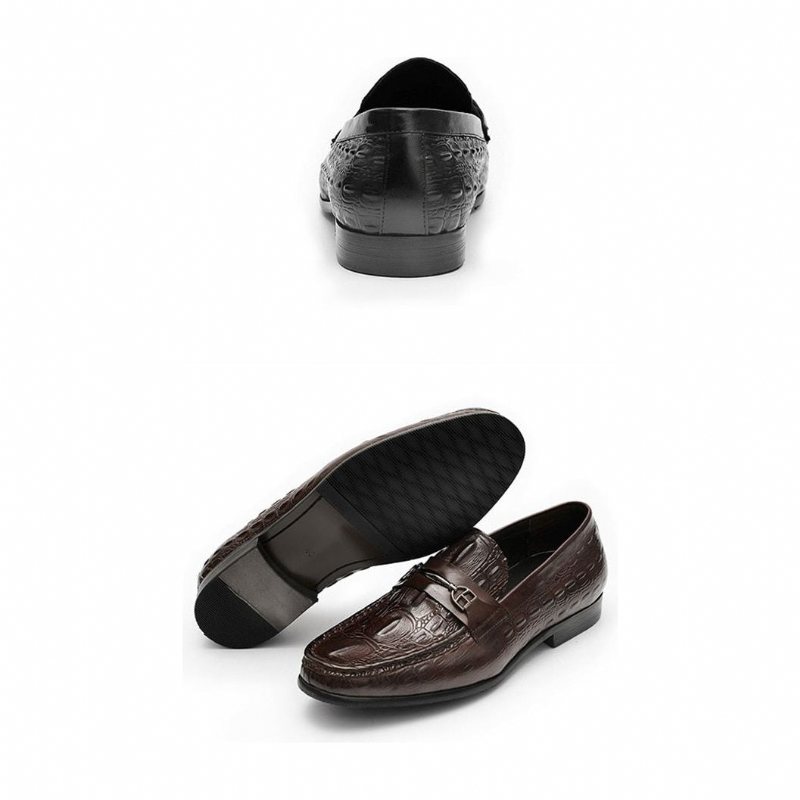 Ανδρικά Loafers Πολυτέλεια Crocbreeze Leather Slip-on - Καφές