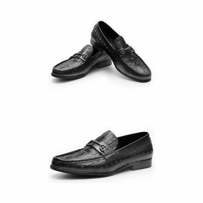 Ανδρικά Loafers Πολυτέλεια Crocbreeze Leather Slip-on - Μαύρο