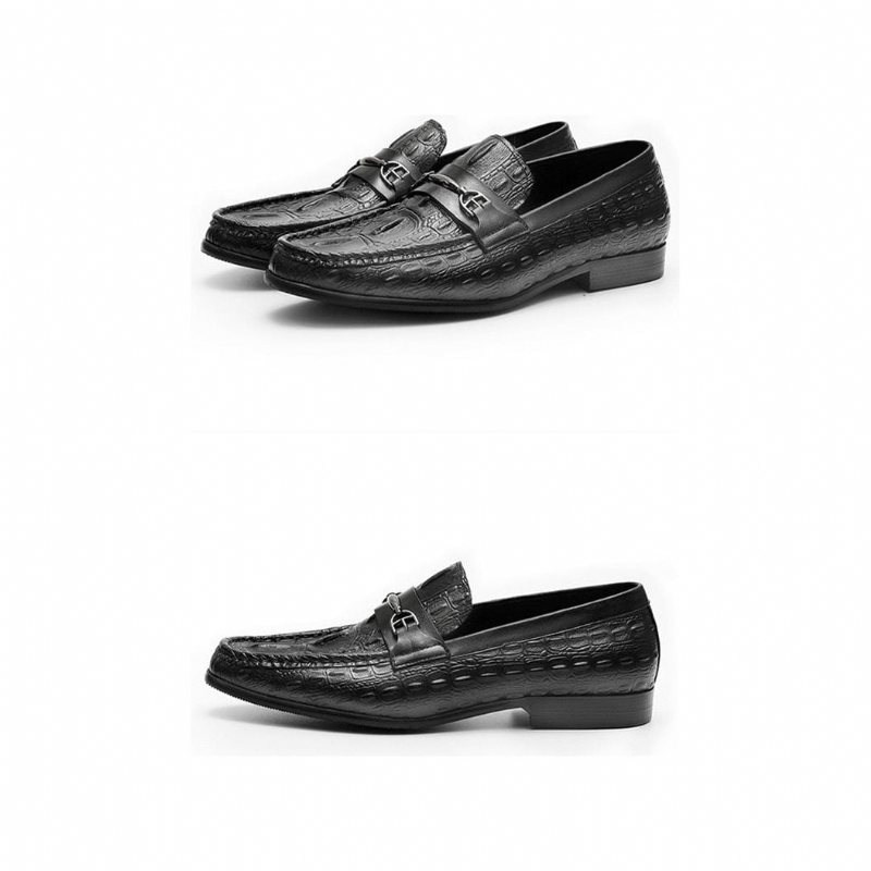 Ανδρικά Loafers Πολυτέλεια Crocbreeze Leather Slip-on - Μαύρο