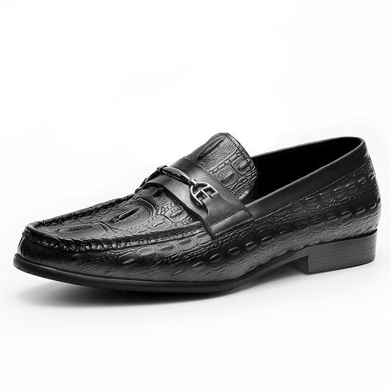 Ανδρικά Loafers Πολυτέλεια Crocbreeze Leather Slip-on - Μαύρο