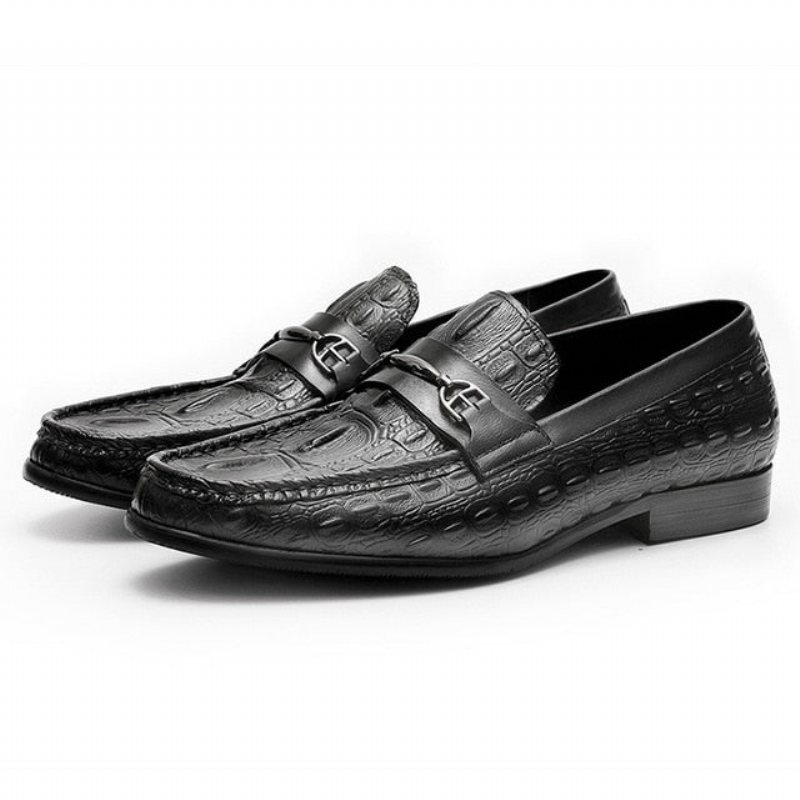 Ανδρικά Loafers Πολυτέλεια Crocbreeze Leather Slip-on - Μαύρο