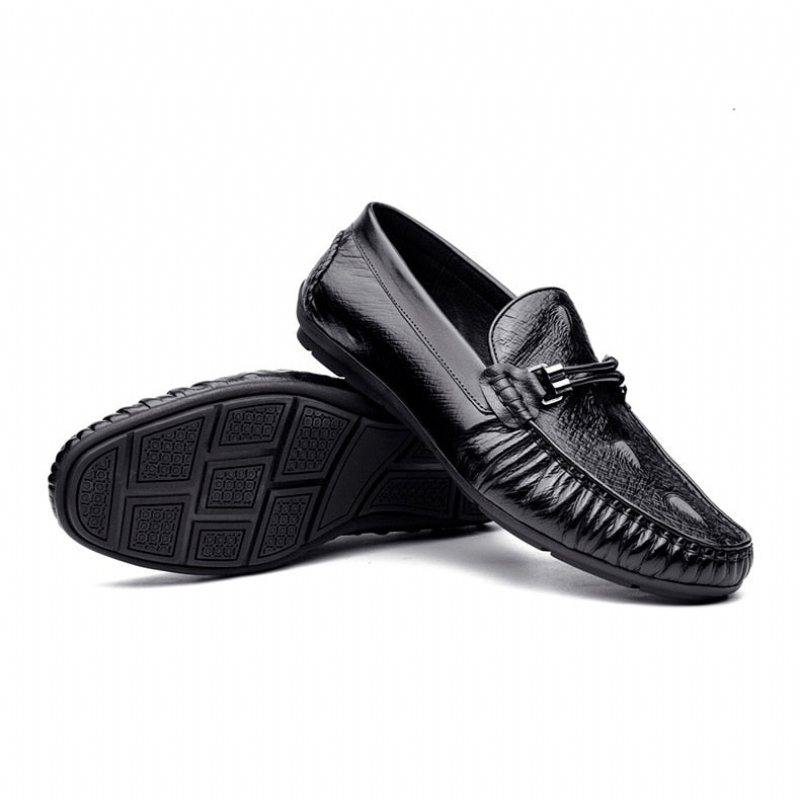 Ανδρικά Loafers Πολυτέλεια Croctex Leather Brogue - Μαύρο