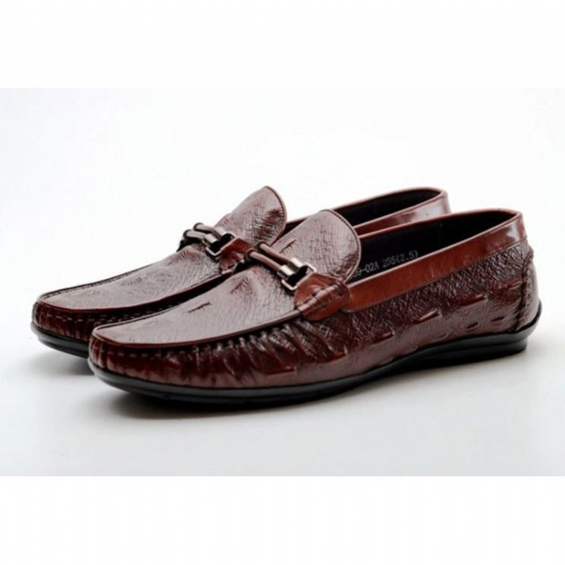 Ανδρικά Loafers Πολυτέλεια Croctex Leather Brogue - Κόκκινο