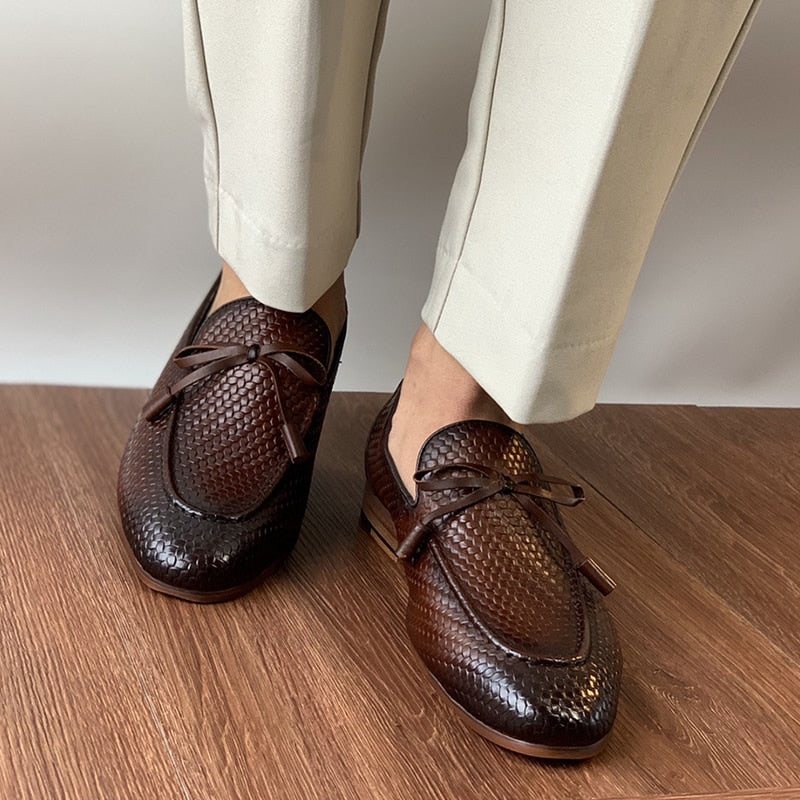 Ανδρικά Loafers Πολυτέλεια Croctex Slip On - Καφές