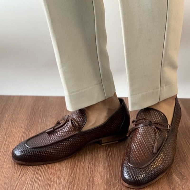 Ανδρικά Loafers Πολυτέλεια Croctex Slip On - Καφές