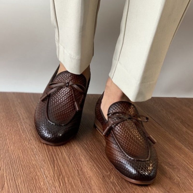 Ανδρικά Loafers Πολυτέλεια Croctex Slip On - Καφές