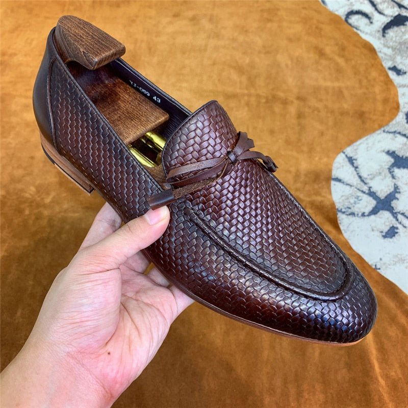 Ανδρικά Loafers Πολυτέλεια Croctex Slip On - Καφές