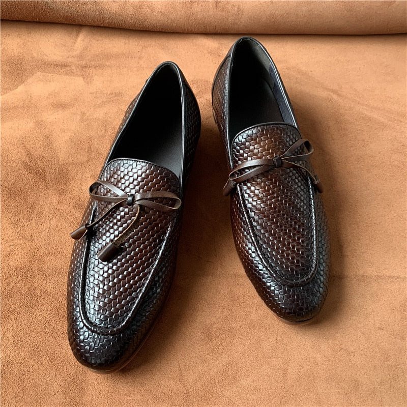 Ανδρικά Loafers Πολυτέλεια Croctex Slip On - Καφές