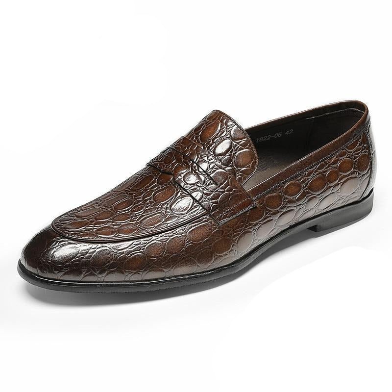 Ανδρικά Loafers Πολυτέλεια Croctex Summer Slip-on - Καφές