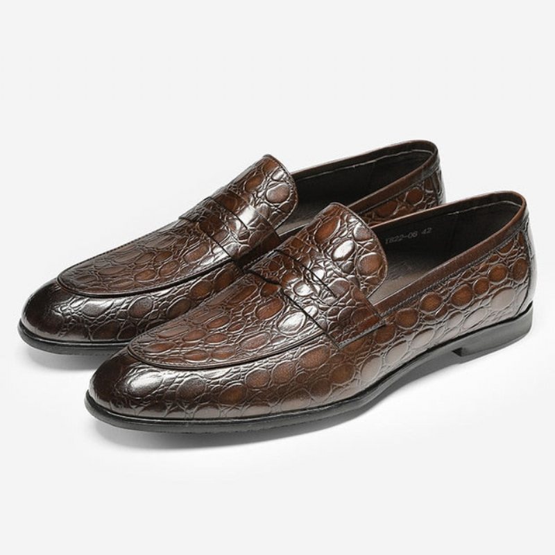 Ανδρικά Loafers Πολυτέλεια Croctex Summer Slip-on - Καφές