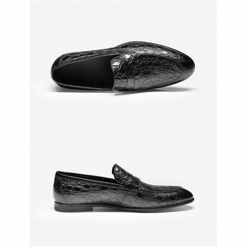 Ανδρικά Loafers Πολυτέλεια Croctex Summer Slip-on - Μαύρο