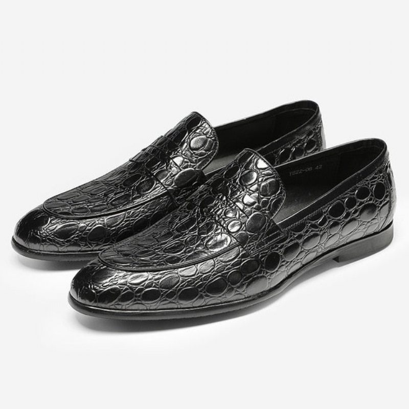 Ανδρικά Loafers Πολυτέλεια Croctex Summer Slip-on - Μαύρο