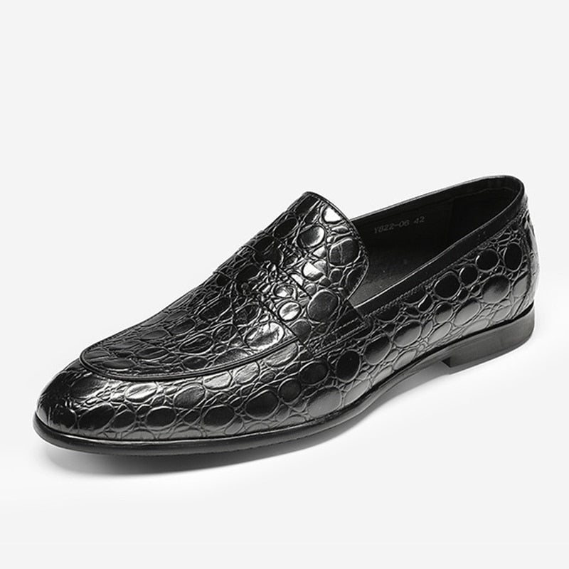 Ανδρικά Loafers Πολυτέλεια Croctex Summer Slip-on - Μαύρο